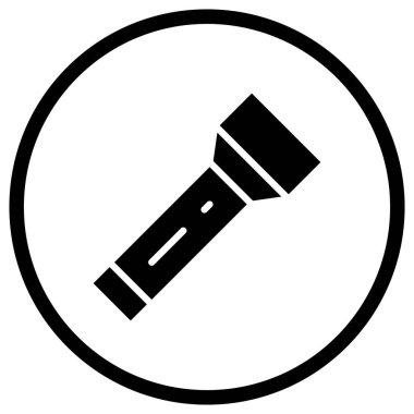 Meşale Vektörü Simgesi Tasarımı Çizimi