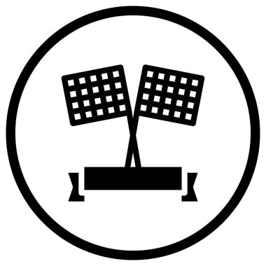 Bayrak Vektörü Simgesi Tasarım İllüstrasyonu