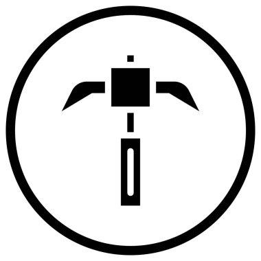 Kazma Vektör Simgesi Tasarım İllüstrasyonu