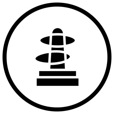 Halka Vektörü Simgesi Tasarım İllüstrasyonu