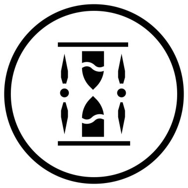 Kum Saati Vektör Simgesi Tasarım Çizimi