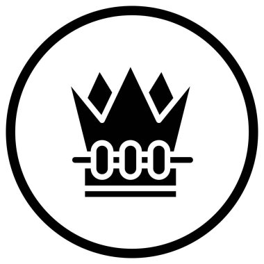 Crown Vektör Simgesi Tasarım İllüstrasyonu