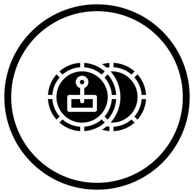 Madeni Para Vektörü Simgesi Tasarım İllüstrasyonu