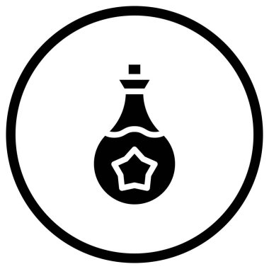 İksir Vektörü Simgesi Tasarım İllüstrasyonu