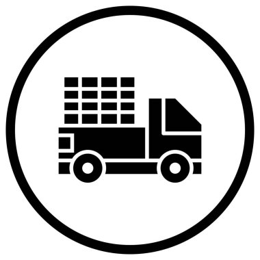 Kamyon Vektör Simgesi Tasarım İllüstrasyonu