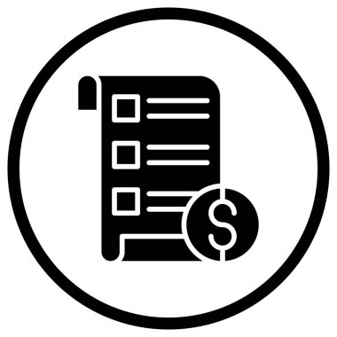 Fiyat Listesi Vektör Simgesi Tasarım İllüstrasyonu