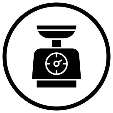 Ağırlık Ölçekli Vektör Simgesi Tasarım İllüstrasyonu