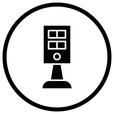 Kiosk Vektör Simgesi Tasarım İllüstrasyonu