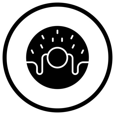 Çörek Vektörü Simgesi Tasarım Çizimi