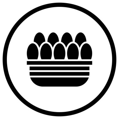 Yumurta Vektörü Simgesi Tasarım İllüstrasyonu