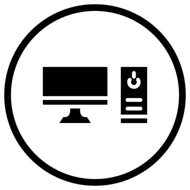 Bilgisayar Vektörü Simgesi Tasarım İllüstrasyonu