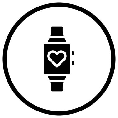 Akıllı saat Vektör Simgesi Tasarım İllüstrasyonu