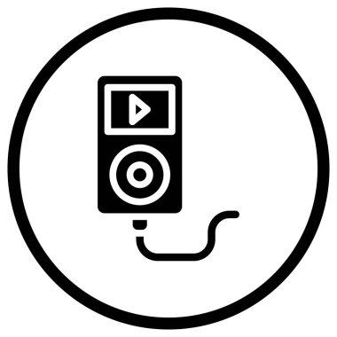 Müzik Oynatıcı Vektör Simgesi Tasarım İllüstrasyonu