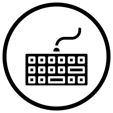 Klavye Vektör Simgesi Tasarım İllüstrasyonu