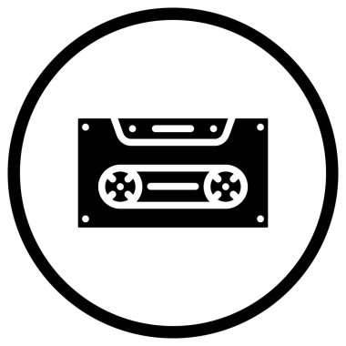 Kaset Vektör Simgesi Tasarım İllüstrasyonu