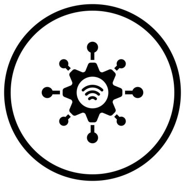 Nesnelerin İnterneti Vektör Simgesi Tasarım İllüstrasyonu