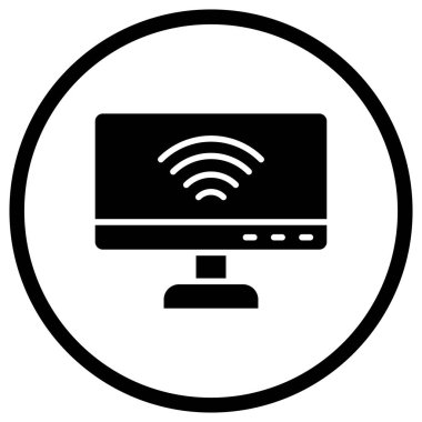 Kablosuz Bağlantı Vektör Simgesi Tasarım İllüstrasyonu