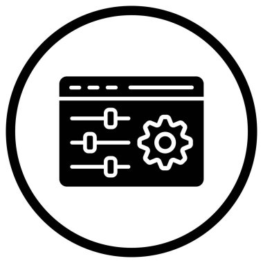 Yapılandırma Vektörü Simgesi Tasarım İllüstrasyonu