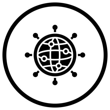 Ağ Vektörü Simgesi Tasarım İllüstrasyonu