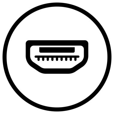 Usb Port Vektör Simgesi Tasarım İllüstrasyonu