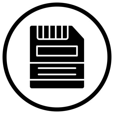 Disket Vektör Simgesi Tasarım İllüstrasyonu