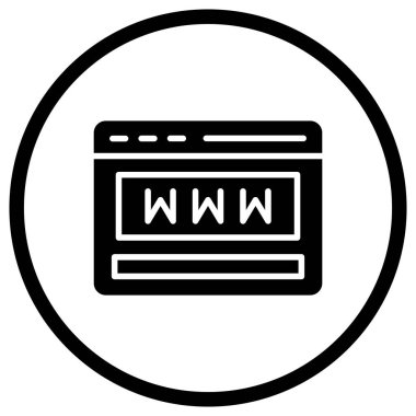 Web Sitesi Vektör Simgesi Tasarım İllüstrasyonu