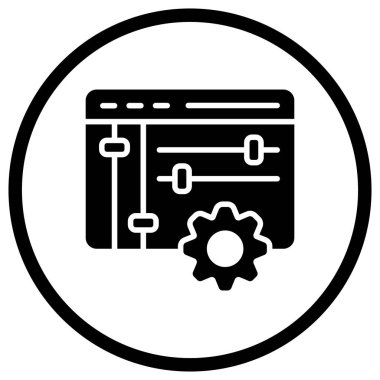 Ayarlar Vektör Simgesi Tasarım İllüstrasyonu