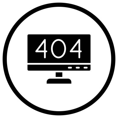 404 Hata Vektörü Simgesi Tasarım İllüstrasyonu