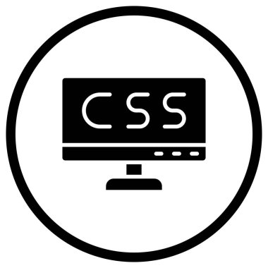 CSS Vektör Simgesi Tasarım İllüstrasyonu