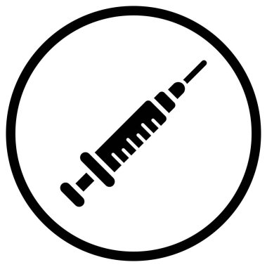 Şırınga Vektörü Simgesi Tasarım İllüstrasyonu