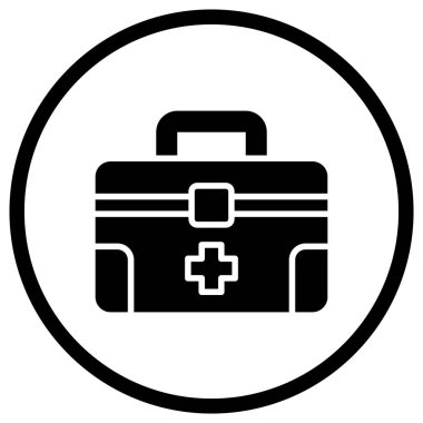 İlk Yardım Kiti Vektör Simgesi Tasarım İllüstrasyonu
