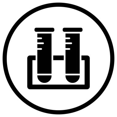Test Tüpleri Vektör Simgesi Tasarım İllüstrasyonu