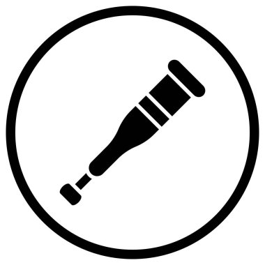 Koltuk değnekleri Vektör Simgesi Tasarımı Çizimi