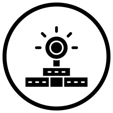 Baş Ayna Vektörü Simgesi Tasarım İllüstrasyonu
