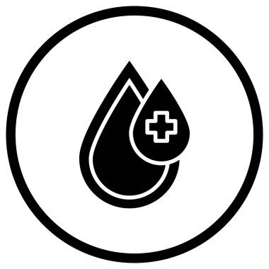 Kan Vektörü Simgesi Tasarım Çizimi