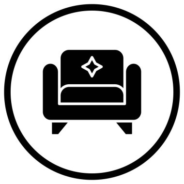 Kol Koltuğu Vektörü Simgesi Tasarım İllüstrasyonu