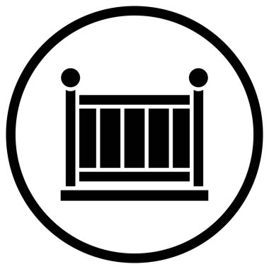 Bebek Beşiği Vektör Simgesi Tasarım İllüstrasyonu