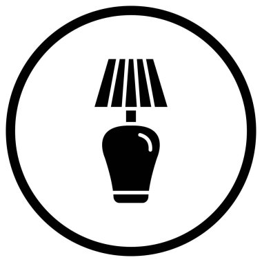 Döşeme Lambası Vektör Simgesi Tasarım İllüstrasyonu