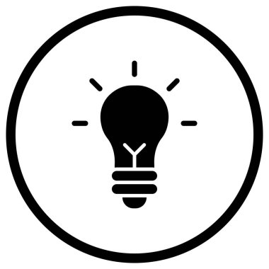 Ampul Vektörü Simgesi Tasarım İllüstrasyonu