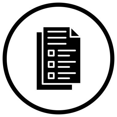 Belge Vektörü Simgesi Tasarım İllüstrasyonu