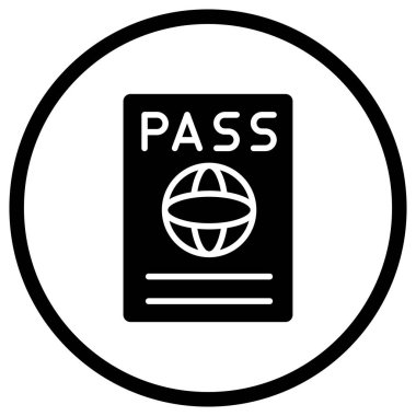 Pasaport Vektörü Simgesi Tasarım İllüstrasyonu