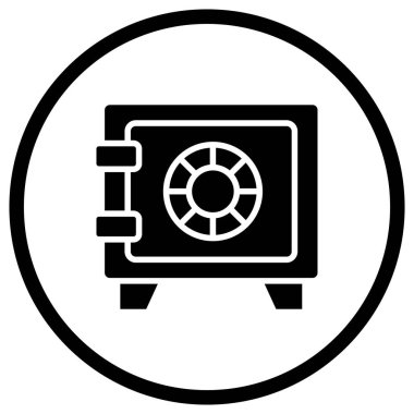 Güvenli Kutu Vektör Simgesi Tasarım İllüstrasyonu