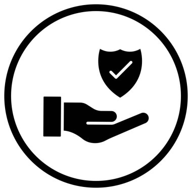 Sigorta Vektörü Simgesi Tasarım İllüstrasyonu