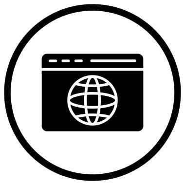 Tarayıcı Vektörü Simgesi Tasarım İllüstrasyonu