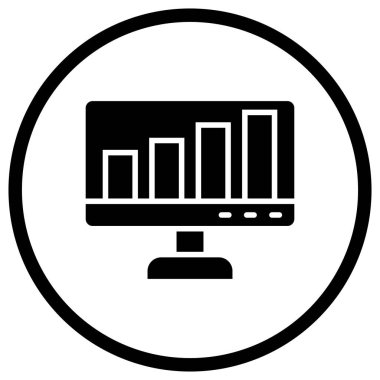 Çubuk Çizelgesi Vektör Simgesi Tasarımı İllüstrasyonu