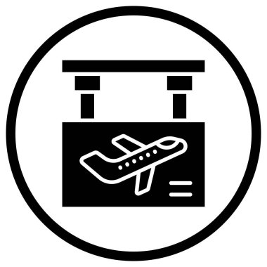 Biniş Kapısı Vektör Simgesi Tasarım İllüstrasyonu