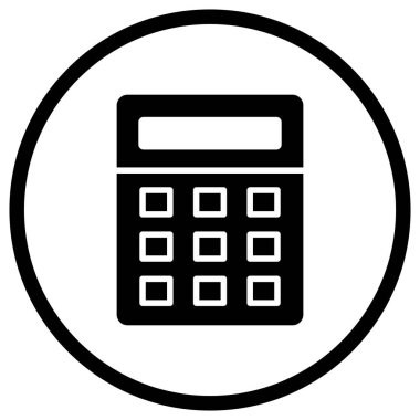 Hesap Makinesi Vektör Simgesi Tasarım İllüstrasyonu