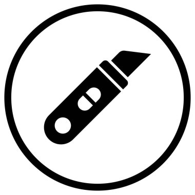 Kağıt Kesici Vektör Simgesi Tasarım İllüstrasyonu