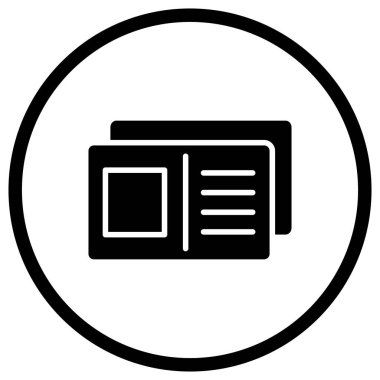 Kartpostal Vektörü Simge Tasarımı İllüstrasyonu