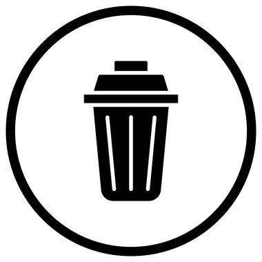 Çöp Vektörü Simgesi Tasarım İllüstrasyonu